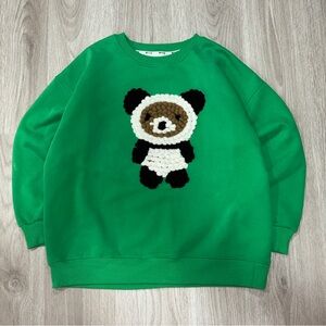 Green Panda Embroidered Fleece
Sweatshirt — Women's